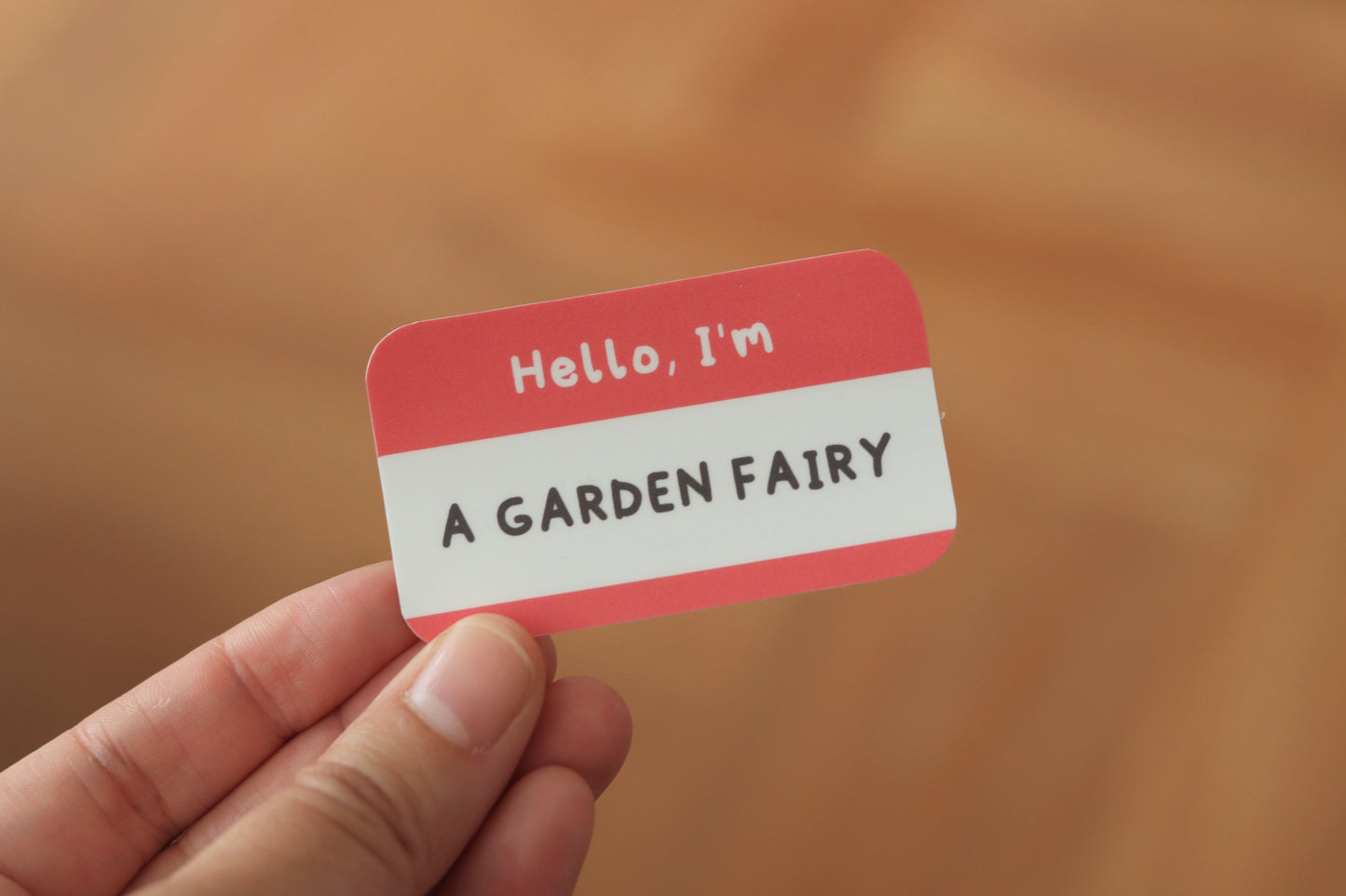 Gardening Nametag Stickers - Hello, I am...