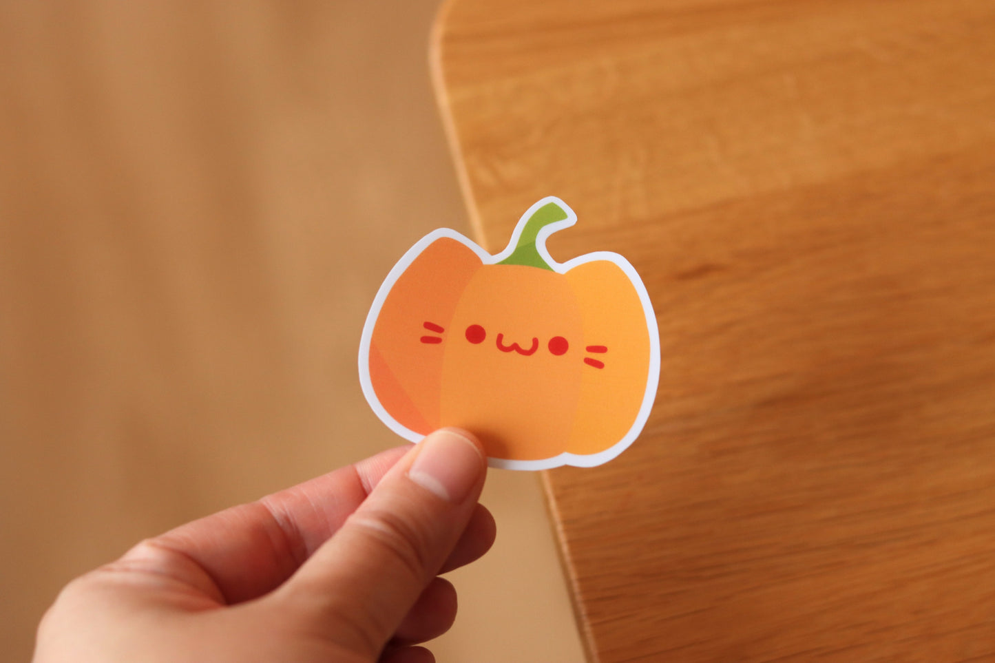 Autumn Cat Pumpkin - Vinyl Sticker
