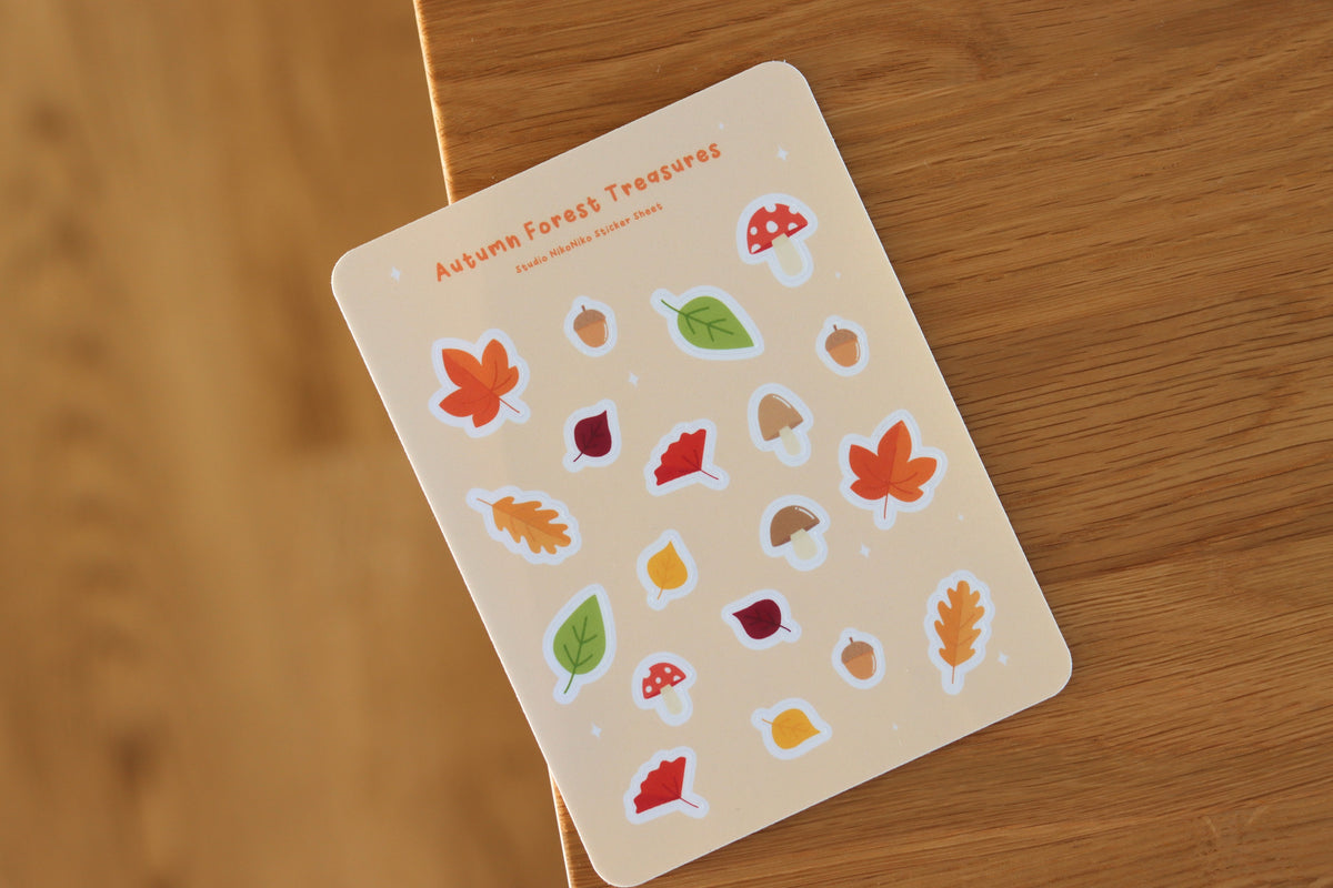 Autumn Forest Treasures - Vinyl Sticker Sheet