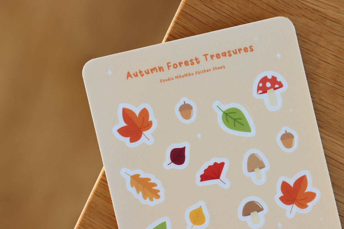 Autumn Forest Treasures - Vinyl Sticker Sheet