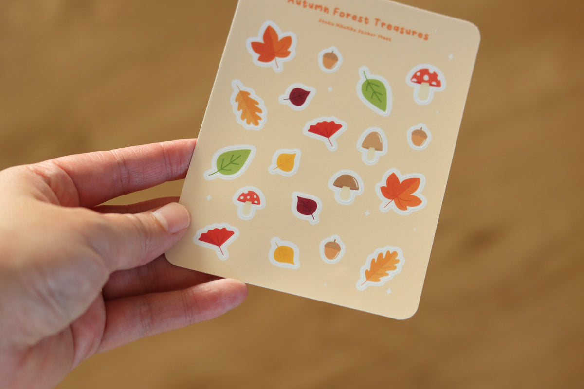 Autumn Forest Treasures - Vinyl Sticker Sheet